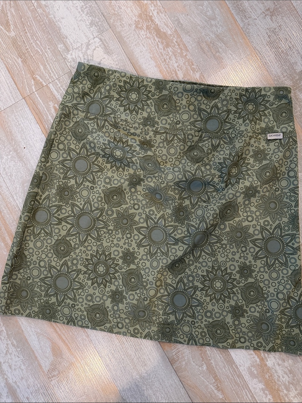 Green Printed A-Line Women's Skirt